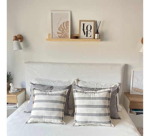 Combo 4 Fundas Para Almohadones Tusor Con Cierre Decorativo Color 4-gris