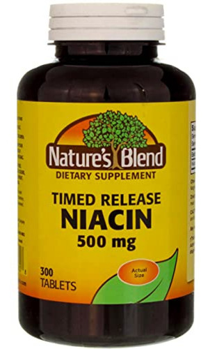 Suplemento Vitamina B3 Nature's Blend Niacin Liberación Pro