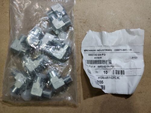 10x 5502-04-02-fg 0.25 (1/4 ) Male Npt X 0.125 (1/8 ) Fe Oaj