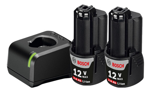 Combo Carregador Gal 12v-20 + 2 Baterias 2ah Bosch