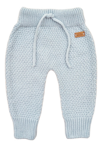 Babucha Punto Arroz Mini Anima Invierno Tejido Bebe Celeste