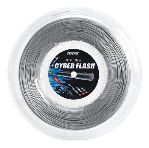 Corda Topspin Cyber Flash 16l 1.30mm Cinza Rolo Com 220 Metr
