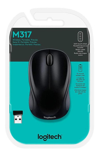 Mouse Logitech M317 Wireless Black