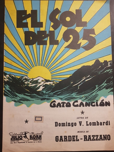 Imagen 4 de 5 de Antiguas Partituras. El Sol Del 25. La Tumba Gaucha. 51709.