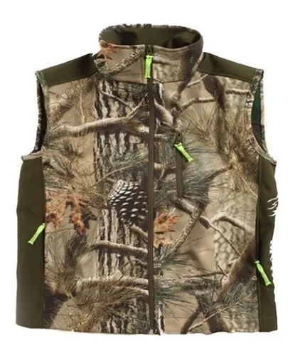 Chaleco De Pesca Camuflado Realtree Talle Grande 5 Bolsillos