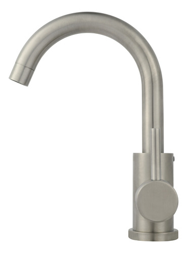 Torneira Monocomando Misturador Gourmet Baixa Escovado 1021 Acabamento Fosco Cor Prateado