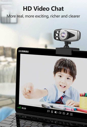 Cámara Web Usb 720p/1080p Con Micrófono Y Enfoque Manual