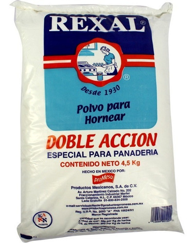 Polvo Para Hornear Rexal 4.5 Kg