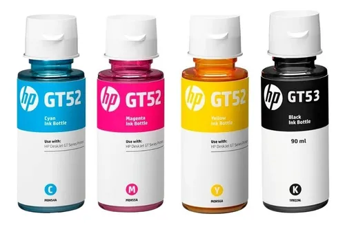 comprar Tinta De Impresora Hp Gt52\u002Fgt53 Black Yellow Magenta Cyan