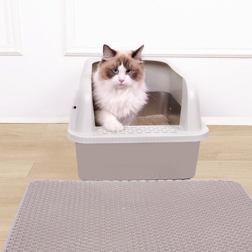 Caja De Arena Para Gatos Henkelion, De Acero Inoxidable, Ext