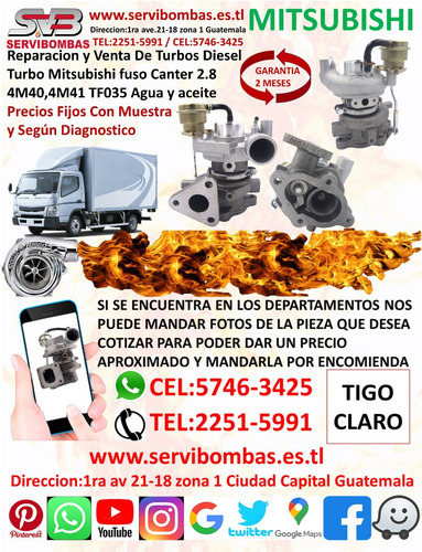 Turbo Mitsubishi Montero,nativa ,pajero 2.5 4d56 Tf035 Guate