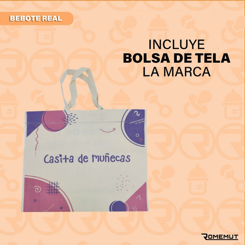 Bebote Reborn Real Con Chupete Body Osito Y Babero Plastisol