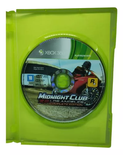 Jogo Midnight Club Los Angeles Xbox 360 Corrida Mídia Fisica