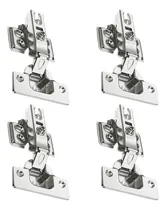 Comprar Kit 4 Dobradiça Calco Fixo Pistão\u002Famortecedor Inox Reta 35mm