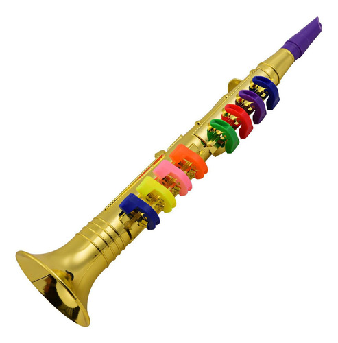 Clarinete Musical Props Instrumento Oro Oro Los 40x9.5x21cm