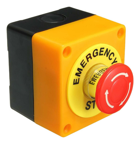 Botón Pulsador De Interruptor De Parada De Emergencia Con