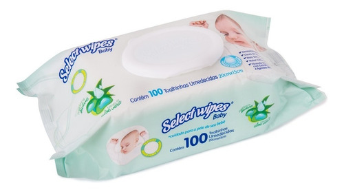 Toalha Umedecida Baby Select Wipes 100 Unidades