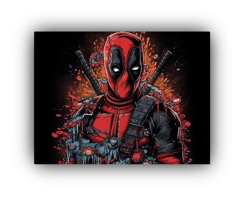 Canvas Espectaculares Dead Pool Para Comedor 30x20cm