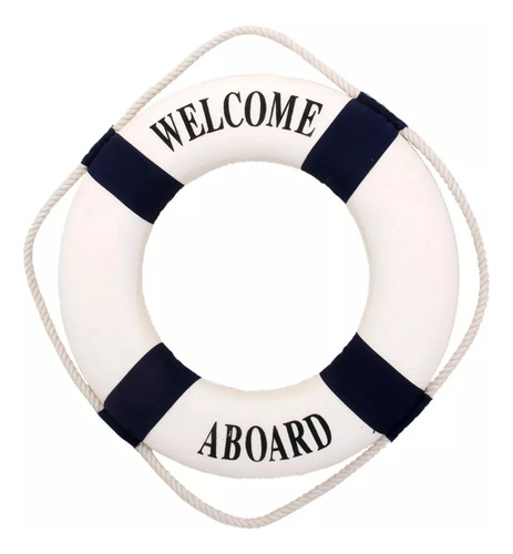 L Boya Salvavidas Azul Para Bar Náutico Barco, Decoración