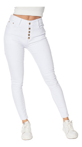  Jeans Para Mujer Casual Skinny Mezclilla Blanco Dama
