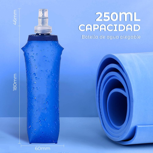 2 Botellas De Agua Blandas, Soft Flask Plegable 250ml, Los
