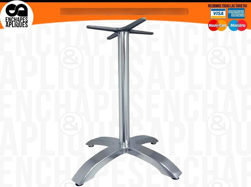Imagen 1 de 4 de Pata Base Mesa Auxiliar Aluminio 72 Cm Diámetro 60mm