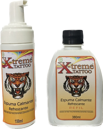 Kit Espuma Calmante 150ml+refil 380ml Tattoo - Xtreme Tattoo