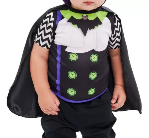 Fantasia Drácula Vampiro Halloween Infantil Traje Luxuoso Para Meninos