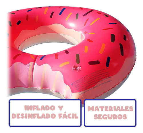 Flotador Inflable Dona Chips Piscina 70cm Colores