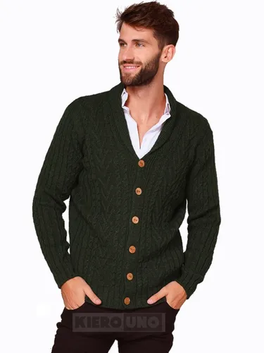 Cárdigan Lana Hombre Tejido Saco Campera Con Botones Sweater