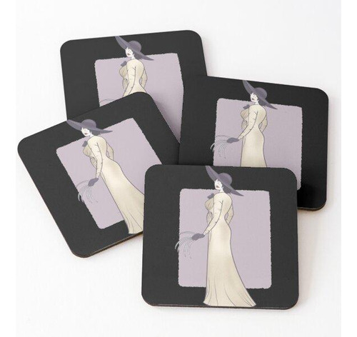 Set Posavasos Lady Alcina Dimitrescu Calidad Premium