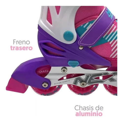 Patines Pro Ajustables Talla 22 A 25 En Línea Next Action