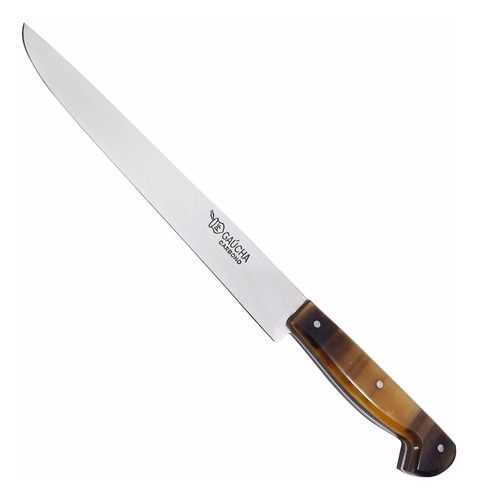 Faca Estilo Formiga Aço Carbono 8'' Cabo Chifre Bainha Couro