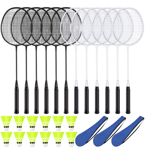 Chitidr Juego De 12 Raquetas De Badminton Que Incluye 12 Raq