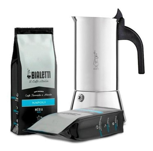 Cafeteira Venus 6 Xíc.+ Brinde Café Napoli 500g Bialetti