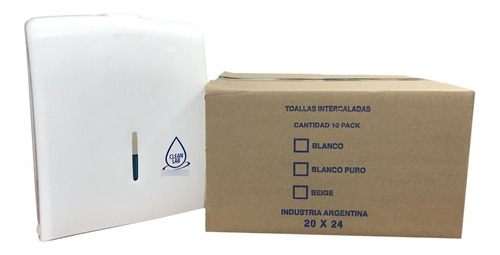 Toallas De Papel C2500 Blanca + Dispenser Plastico Toallas