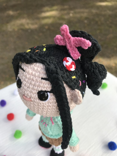 Vanelope Amigurumi Muñeca Tejida Ralph Demoledor Vanellope