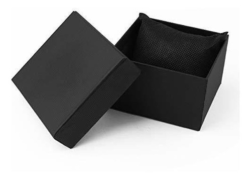 Cajas De Carton Con Cojin Para Reloj Color Negro 12 Piezas