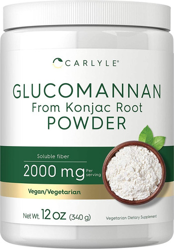 Polvo De Glucomanana 2000 Mg Carlyle (340 G)