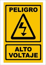 Comprar Cartel De Alto Voltage Pvc 3mm. De 30x20 Cm. Vinilo De Corte