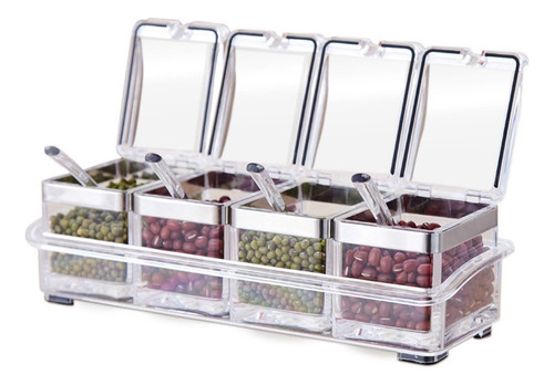 Tenta Cocina Gourmet Caja De Condimento De Acrilico Con Cuc