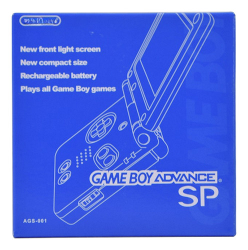 Caja Para Consola Game Boy Advance (gba) Sp Azul