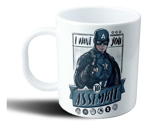 Taza Plastica - Capitan America 