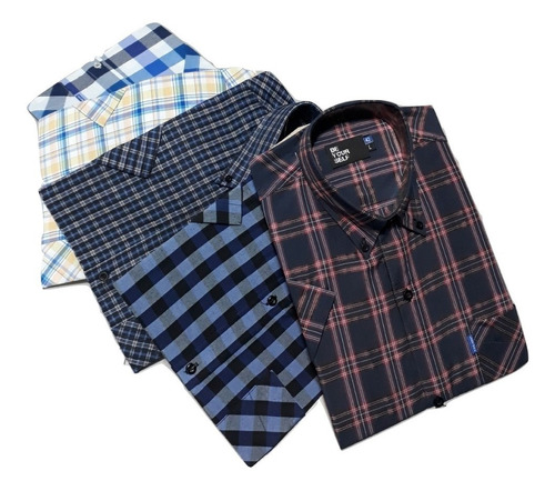 Camisa Talle Especial Hombre Manga Corta- Be Yourself Tienda