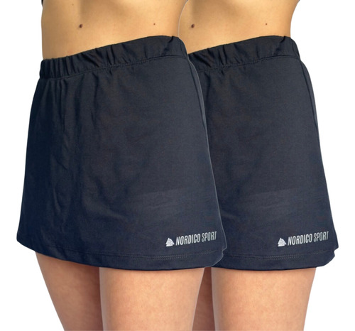 X2 Calza Short Pollera Lycra Entrenamiento