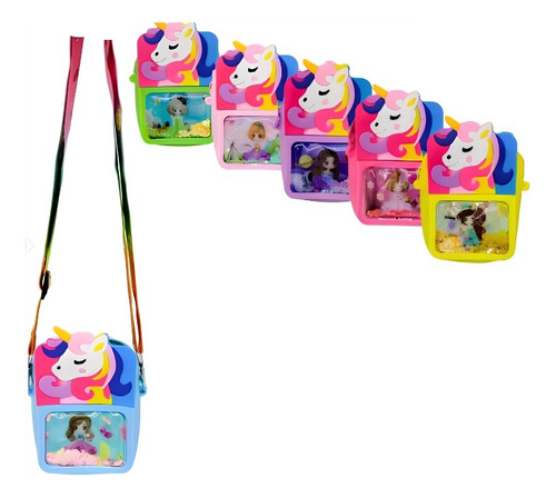 Bolsa Infantil Crianças Mini Unicórnio Transversal Silicone