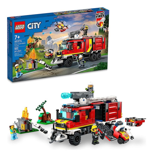 Unidad De Comando De Bomberos Lego City 60374, Set De Juguet