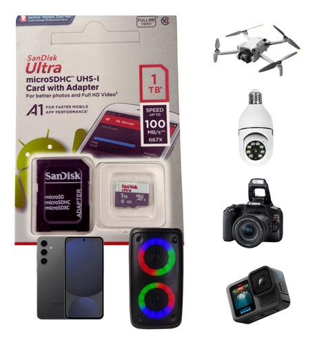 Cartão De Memória Micro Sd 1 Tb Sandisk Ultra Classe 10