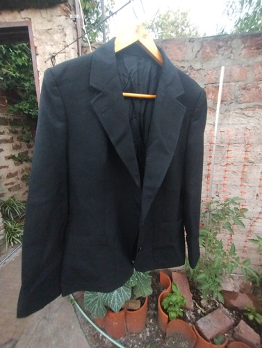 Saco De Traje Usado Color Negro Talle 40 