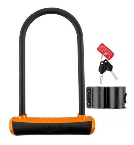 Cadeado Trava U-lock Onguard 8152 Chave Bike Laranja Oferta!